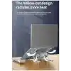 En Büyük Boy Alüminyum Katlanabilir Kademeli Laptop Bilgisayar Notebook Mac Standı, Ergonomik Notebook ve Tablet Tutucu, Çok Sağlam Metal Taşınabilir Tasarım, Hafif Koruma Çantası ile Beraber sg-001