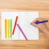 Kikkerland Fruitie Cuties Kokulu Silinebilir Jel Kalemler - Mermi Günlükleri ve Günlük Planlayıcılar için Sevimli Sabit Temel Malzemeler - 6lı Paket Meyve Kokusu