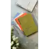 Fark Tanıtım Spiralli 80 Yaprak Çizgisiz A5 Defter, Not Defteri, Okul Defteri, 4 Farklı Renk Seçeneği (02 Placid Blue)