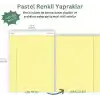 Letter Boyut (216 x 297mm), Sarı renkli Legal Pad, Notluk, Notepad, Defter, 50 Yaprak, Geniş Satır aralığı, okul, iş ve ofis için, Türk Malı