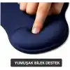 TopoWave Bilek Destekli Mouse Pad Ergonomik Kaymaz Taban Mouse Padi Bilek Koruyucu Dijital Lacivert