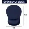 TopoWave Bilek Destekli Mouse Pad Ergonomik Kaymaz Taban Mouse Padi Bilek Koruyucu Dijital Lacivert