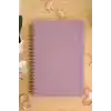 Matt Notebook 20x28 cm A4 Lastikli Spiralli Sert Kapak Not Defteri Kareli Gül Kurusu