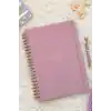 Matt Notebook 20x28 cm A4 Lastikli Spiralli Sert Kapak Not Defteri Kareli Gül Kurusu