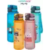 UZSPACE Figürlü 500 ml Tritan Çocuk Su Matarası Manani, Mavi