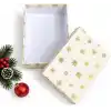 Yılbaşı Hediye Kutusu – 14x9x5 cm Noel Temalı Kapaklı Hediye Kutusu | Dayanıklı Karton, Varak Detaylı Yeni Yıl Hediye Paketi Kutusu Model 1