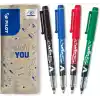 Pilot FLW538882 2.0 mm V Tasarımlı Kalem Sıvı Mürekkep Ucu - Siyah/Mavi/Kırmızı/Yeşil (4lü Paket)