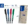 Pilot FLW538882 2.0 mm V Tasarımlı Kalem Sıvı Mürekkep Ucu - Siyah/Mavi/Kırmızı/Yeşil (4lü Paket)