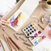 21x15 cm Sert Kapak 80 Yaprak 140 gr. Eskiz Defteri - Sketch Book - Bordo