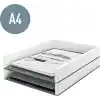 Leitz 53611001 Wow Evrak Rafi, Metalik Beyaz