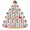 25li Yılbaşı Advent Calendar Kutusu, 7 x 7 x 7 cm, Kendin Doldur Hediye Seti
