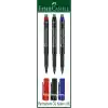 Faber-Castell Permanent CD Kalemi Seti, 3 Renk (M), Mavi, Siyah, Kırmızı