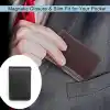 Aputue Kartvizitlik kılıfı, PU deri manyetik kapaklı profesyonel kartvizit kılıfı, cep boyutunda kart taşıyıcı, isim kartı, kredi kartı ve kimlik kartları için manyetik emişli kartvizitlik (brown)
