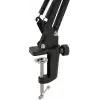 Coverzone Mikrofon Standı Multi Fonksiyonel İster Mikrofon İster Işık Aydınlatma Stant Katlanabilir Açısı Ayarlanabilir Masa Kenarına Kıskaçlı Model MicSt1