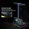 havit çift kulaklık askısı, 2 USB bağlantı noktası, RGB kulaklık tutucu, oyuncular için, PC için, siyah (TH650)