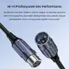 VegGieg XLR Erkek Dişi Profesyonel Mikrofon Kablosu Hi-Fi Ses Kalitesi OFC Bakır Enstrüman Ses Kablosu 3 Metre