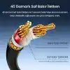VegGieg XLR Erkek Dişi Profesyonel Mikrofon Kablosu Hi-Fi Ses Kalitesi OFC Bakır Enstrüman Ses Kablosu 3 Metre