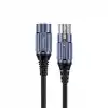 VegGieg XLR Erkek Dişi Profesyonel Mikrofon Kablosu Hi-Fi Ses Kalitesi OFC Bakır Enstrüman Ses Kablosu 1.5 Metre