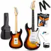 Fourtune Atlas EG-1000 Gül Klavye Strat Kasa SSS Elektro Gitar Seti (Sunburst)