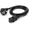 PrimeX PX-P450 5 Metre Lüks Power Kablosu, 3x1.5mm Kalın Full Bakır PSU Güç Kablosu, PC Power Supply Monitör Mining Sistemleri İçin Siyah Enerji Kablosu (5 Metre)