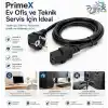 PrimeX PX-P450 5 Metre Lüks Power Kablosu, 3x1.5mm Kalın Full Bakır PSU Güç Kablosu, PC Power Supply Monitör Mining Sistemleri İçin Siyah Enerji Kablosu (5 Metre)