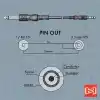 Hosa 3.5 mm TRS (M) - 1/4 inç TS (M) Mono Kablo 3 m (CMP-110)