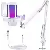 MAONO GDGM20S oyun USB mikrofonu, gürültü azaltma, RGB ışıklı kondansatörlü mikrofon, sessize alma, güçlendirme, monitör, kol desteği, yayın, podcast, Twitch, YouTube için pop filtresi
