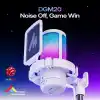 MAONO GDGM20S oyun USB mikrofonu, gürültü azaltma, RGB ışıklı kondansatörlü mikrofon, sessize alma, güçlendirme, monitör, kol desteği, yayın, podcast, Twitch, YouTube için pop filtresi
