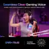 MAONO GDGM20S oyun USB mikrofonu, gürültü azaltma, RGB ışıklı kondansatörlü mikrofon, sessize alma, güçlendirme, monitör, kol desteği, yayın, podcast, Twitch, YouTube için pop filtresi