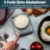 Bluefox Dijital Mutfak Terazisi - Paslanmaz Çelik Yüzeyli Hassas Mutfak Tartısı - Dara İşlevi, LED Ekran, 5 Birim Dönüştürme ve Otomatik Kapanma Özellikli - 5 kg Tartı Kapasitesi