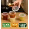Orret Home 50 Adet 120 ml Saklama Kabı – 4 oz Kemik Suyu, İlik Suyu, Anne Sütü, Sos ve Püre Saklama Kabı, Dondurucu Uyumlu Buzluk Kabı, Sızdırmaz Kapaklı