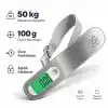 Bluefox Dijital Bagaj Tartısı - 50kg/110lb Kapasiteli, Dara Fonksiyonlu, Arkadan Aydınlatmalı LCD Ekran, Çoklu Ağırlık Birimi Seçenekleri, Taşınabilir & Ergonomik Tasarım
