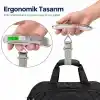 Bluefox Dijital Bagaj Tartısı - 50kg/110lb Kapasiteli, Dara Fonksiyonlu, Arkadan Aydınlatmalı LCD Ekran, Çoklu Ağırlık Birimi Seçenekleri, Taşınabilir & Ergonomik Tasarım