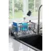 Orret Home Lavabo Organizeri Tezgah Üstü ABS Plastik Mutfak Organizer Banyo Düzenleyici Evye Üstü Süngerlik Sabunluk Organizer Su Hazneli Gri Raf (Metalik Gri)