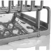Orret Home Lavabo Organizeri Tezgah Üstü ABS Plastik Mutfak Organizer Banyo Düzenleyici Evye Üstü Süngerlik Sabunluk Organizer Su Hazneli Gri Raf (Metalik Gri)