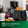 Philips Daily Collection Tost Makinesi - 2 dilim, 8 ayar Erişim. entegre hamur ısıtıcısı, Kompakt tasarım, Otomatik durma, Geniş yuva, Siyah (HD2581/90)