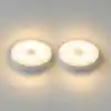 Amber LED Hareket Sensörlü Ledli Gece Lambası Şarj Edilebilir, Taşınabilir 4000k Günışığı (2 Adet)