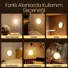 Amber LED Hareket Sensörlü Ledli Gece Lambası Şarj Edilebilir, Taşınabilir 4000k Günışığı (2 Adet)