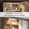 Günsan Şarjlı Mıknatıslı Hareket Sensörlü Led Lamba - Dolap İçi, Mutfak, Kitaplık, Tezgah Altı Aydınlatma - 3 Renk Modu - Dim Edilebilir - Işık Hafızalı