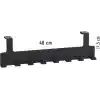 Orret Home Metal Mat Siyah Kapı Arkası Askılık – 8 Kancalı Amerikan Tipi Organizer Askı, Banyo ve Oda Kapıları İçin Pratik Askılık, Delmeden Montajlı Kapı Arkası Askı (Siyah)
