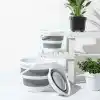 Coverest 12 Litre Katlanabilir Kova – Akordiyon Tasarımlı Katlanır Temizlik ve Araç Yıkama Kovası, Gri Renk, Bebek Yıkama ve Ev İçi Kullanıma Uygun Portatif Kova Su Kovası