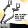 NB ERGONOMIC North Bayou A5C 17-32 İnch Çift Kol 2-9 KG Vesa Uyumlu Monitör Standı