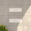 Deconox 2li Set Siyah Yapışkanlı Banyo Duş Rafı - 27x12 cm Matkapsız Montaj Şampuanlık ve Mutfak Baharatlık Organizeri