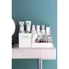3 Katlı 2 Çekmeceli Ofis, Takı Makyaj Düzenleyici Organizer/Kozmetik Masüstü Düzenleme Kutusu,Beyaz