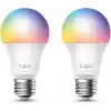 Tapo L530E 2-pack, 8.7 W, 2.4 GHz, 16.000.000 Renk Tonu, E27 Duy, Amazon Alexa ve Google Home ile Çalışır, Rengi Değiştirilebilir, Hub Gerekmez, Çok Renkli Akıllı Wi-Fi Ampulü