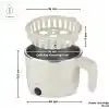 Sinbo SCO-5063 Çok Fonksiyonlu Buharlı Pişirici – 800 Ml Kapasite, Paslanmaz Gizli Rezistans, Temperli Cam Kapak, Krem Renk