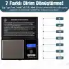 Bluefox Dijital Cep Tartısı - 500g Kapasite, 0.01g Hassasiyet, 7 Ölçü Birimi, Dara Fonksiyonu, Büyük Ekran, Otomatik Kapanma