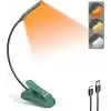Glocusent Söğüt Yatakta Kitaplar için Okuma Işıkları, 10LED Parlak Kitap Işığı, 3 Renk ve 3 Parlaklık, Şarj Edilebilir Kitap Işığı 80 saat sürer, Okuma Işığında Hafif Klips (yeşil)