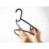 Coverest 30 Adet Slim Plastik Elbise Askısı, Gardrop İçin Alan Tasarruflu Pantolon Gömlek Ceket Etek Askısı, Kıyafet Askısı, 38.5 cm x 18 cm (30, SİYAH)