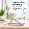 Coverzone Alüminyum Laptop Standı 7 Kademeli Katlanabilir Ayarlanabilir